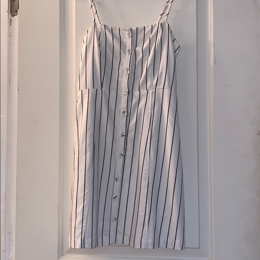 Pinstripe Button-up Dress